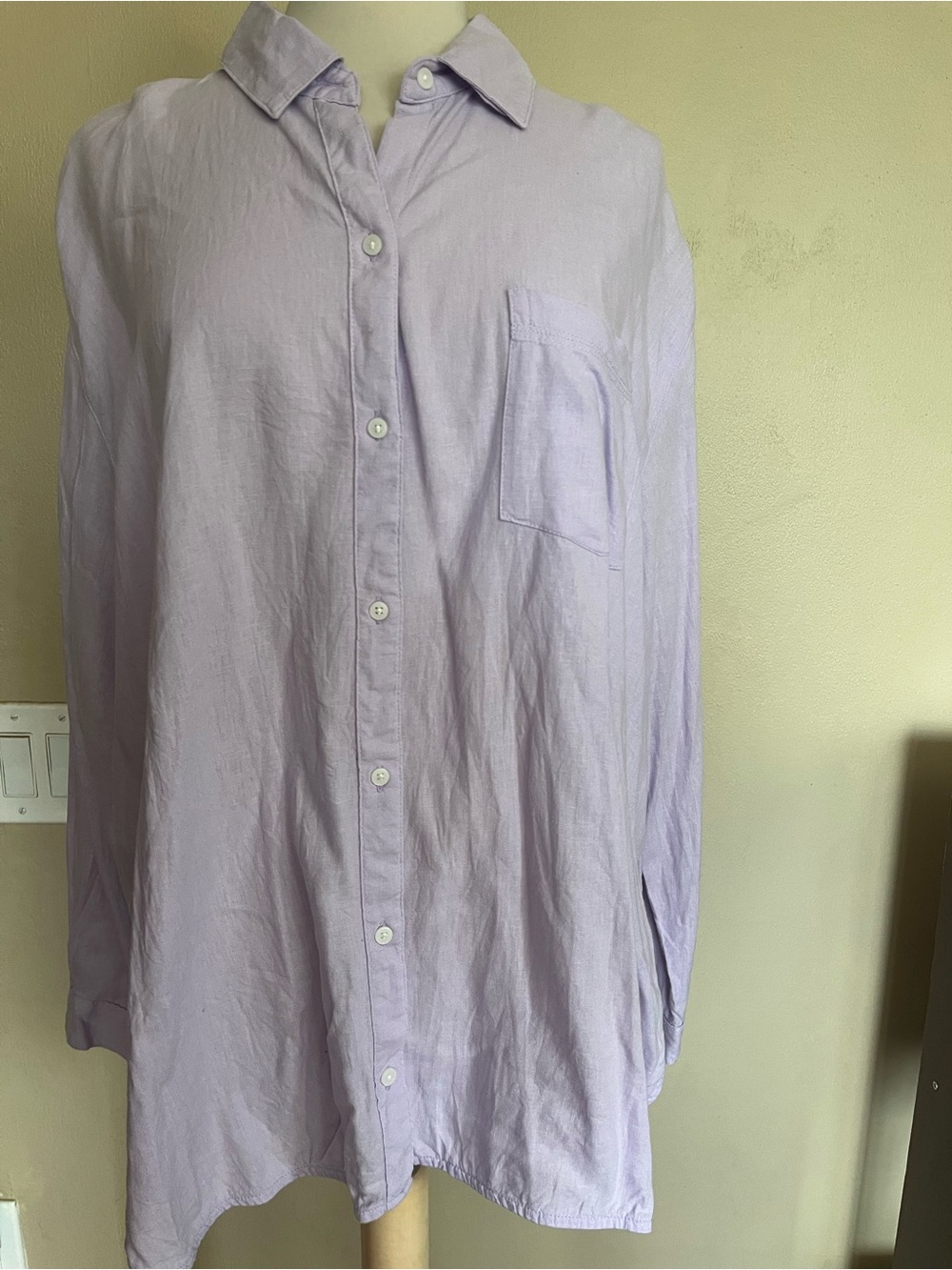 Old Navy Light Lavender Button-Up Blouse